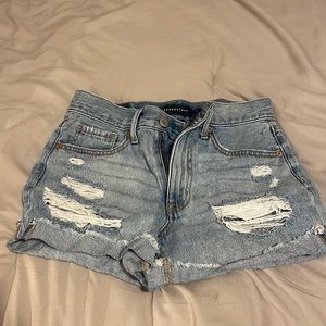 mom fit jean shorts
